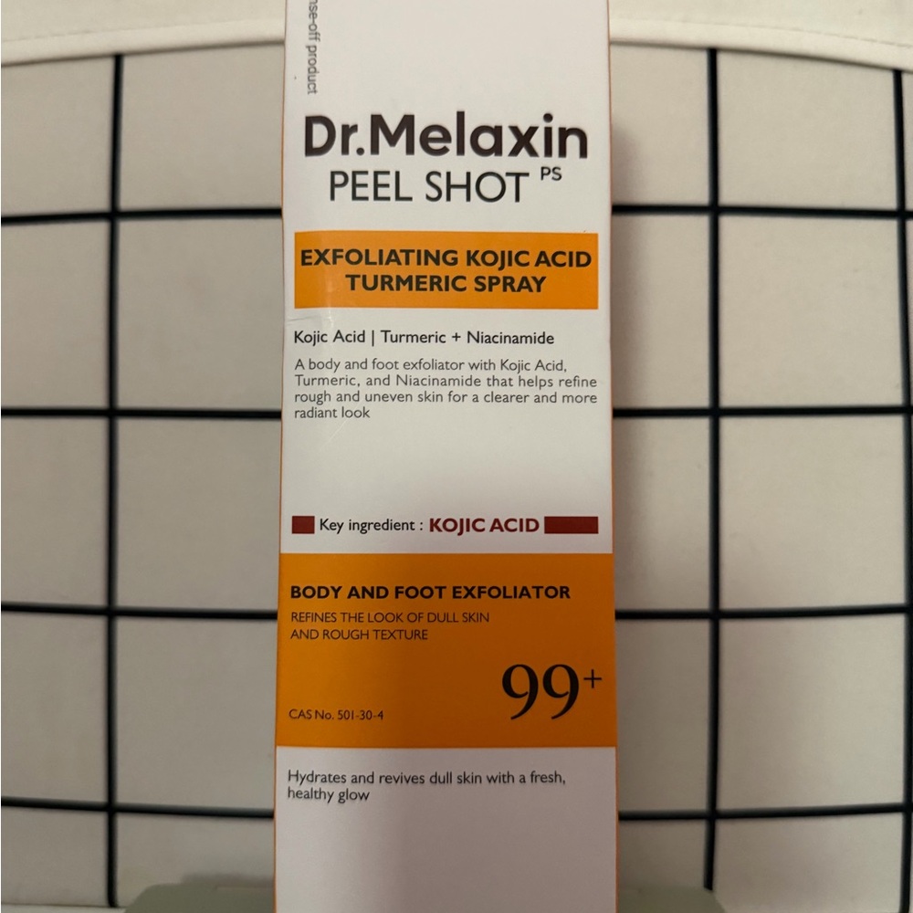 Peel Shot Exfoliating Kojic Acid Turmeric Spray - White & Orange